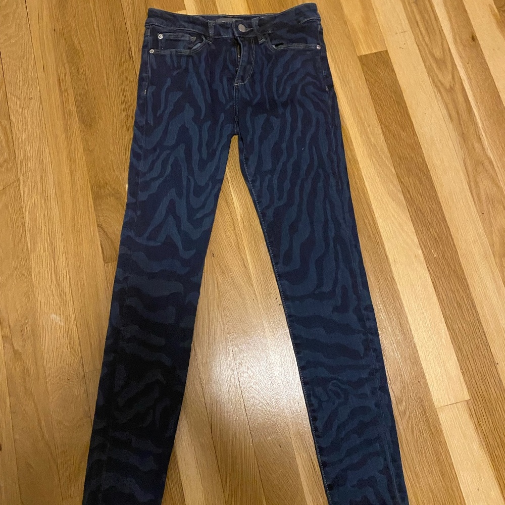 Tiger print jeans